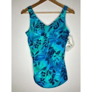 Vintage Body I.D. Blue Swimsuit One Piece Bathing Suit Women's Size 18